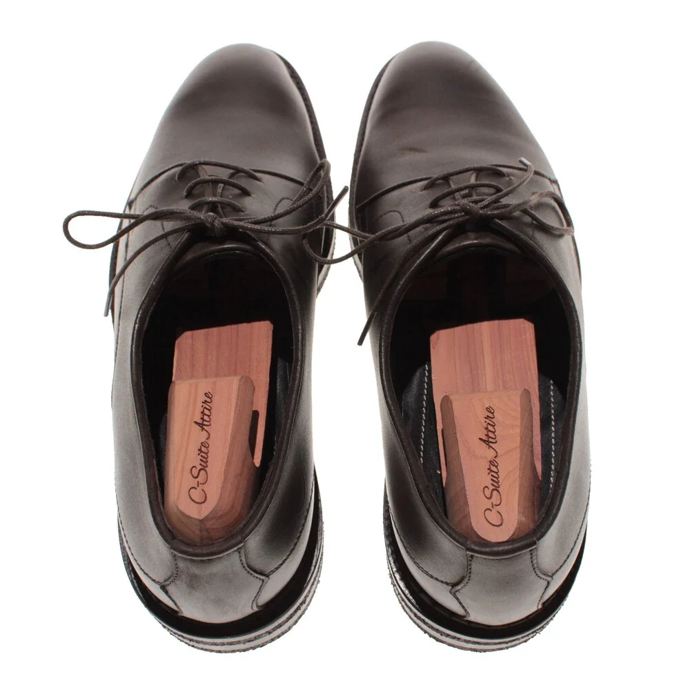 Di Bianco NWD Derby Dress Shoes Size 11 US in Brown Leather Made in Italy